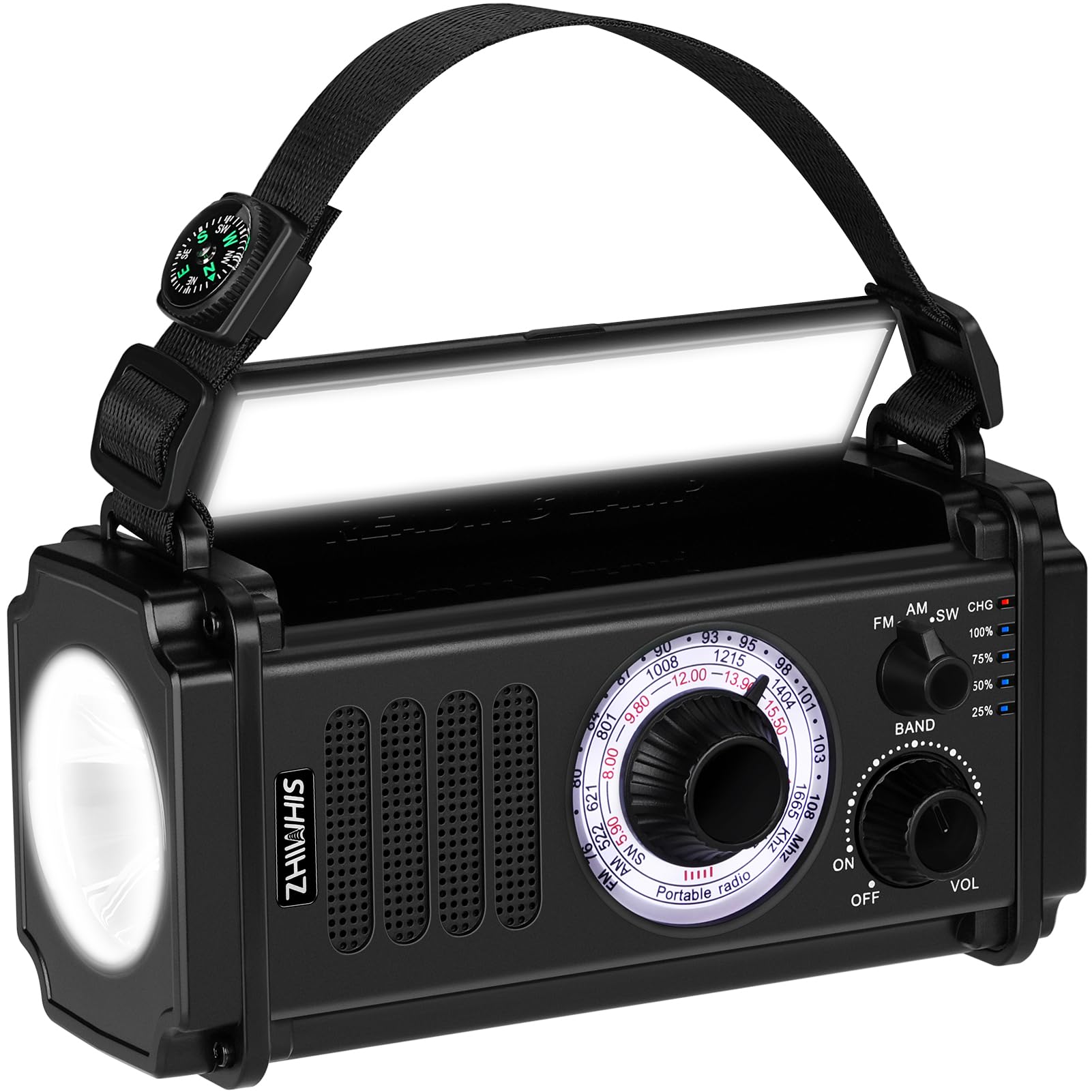 Amazon.co.jp: ZHIWHIS 防災ラジオ FM/AM/SW/ワイドFM対応 懐中電灯